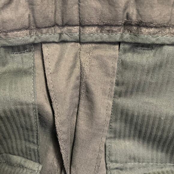 JOHN VARVATOS Size 32 Black Stripe Ramie Blend Flat Front Dress Pants - Picture 7 of 8